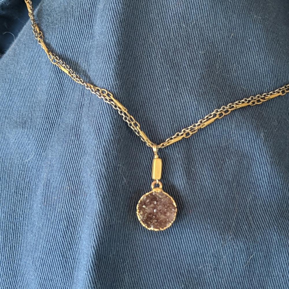 Mickey Lynn Purple Druzy necklace